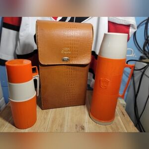 RARE Vintage Thermos Brand Safari Outing Kit in Original Box Set Picnic …